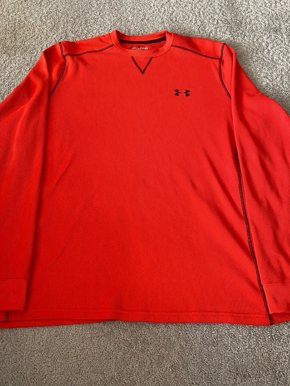Under Armour Men’s Long-Sleeve Performance Crew Henley Orange